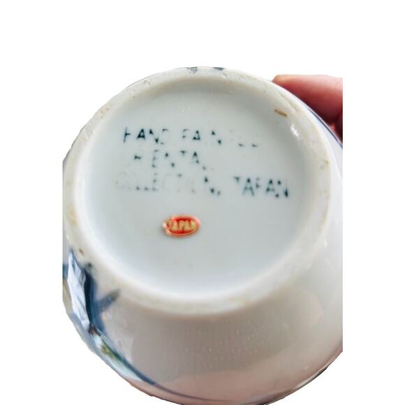 Vintage Ceramic Ginger Jar Lid Hand Painted Oriental Collection Japan Lily Urn - Picture 13 of 14